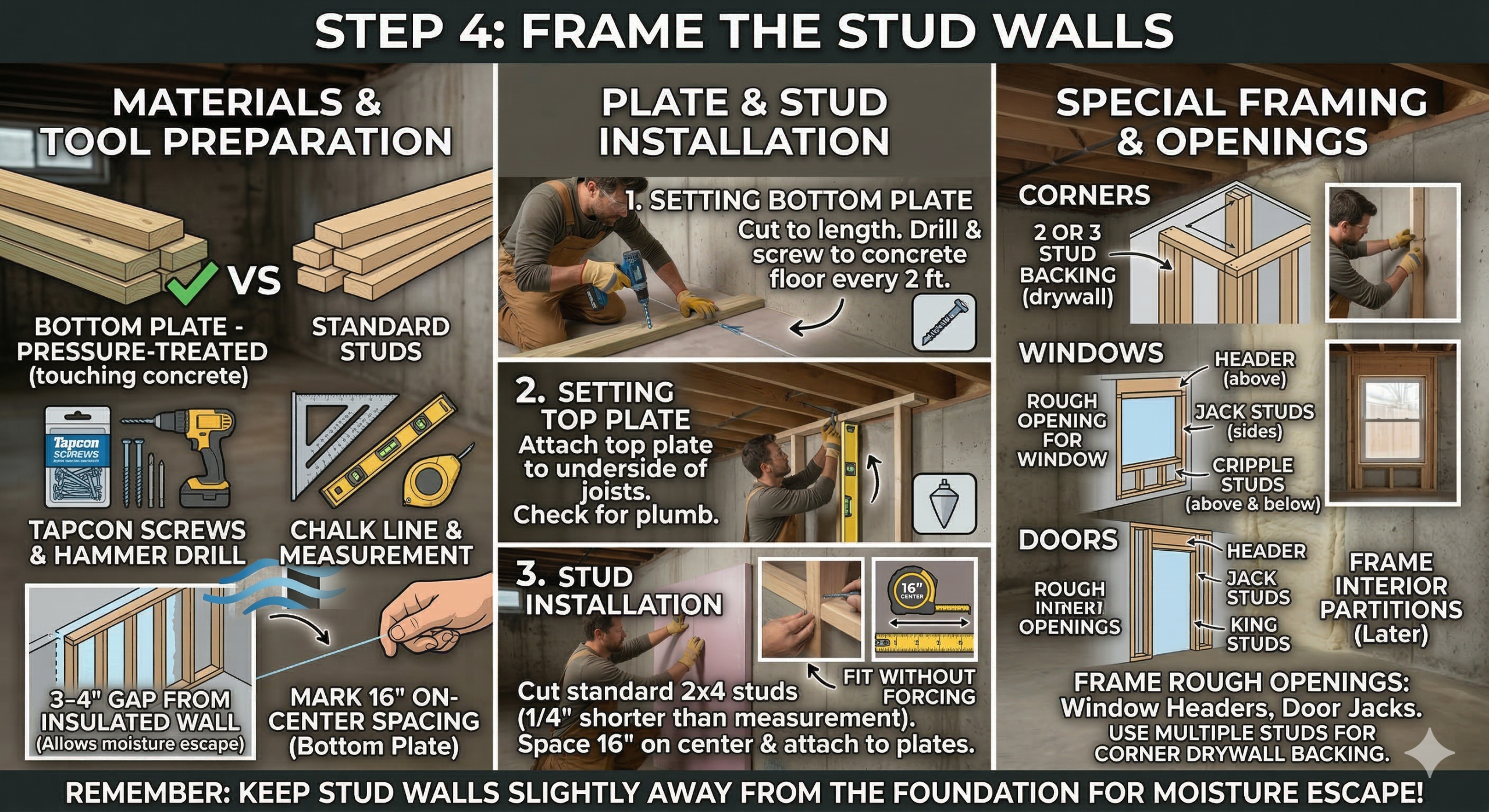 How to Finish a Basement Wall? - RR Improvement Inc.
